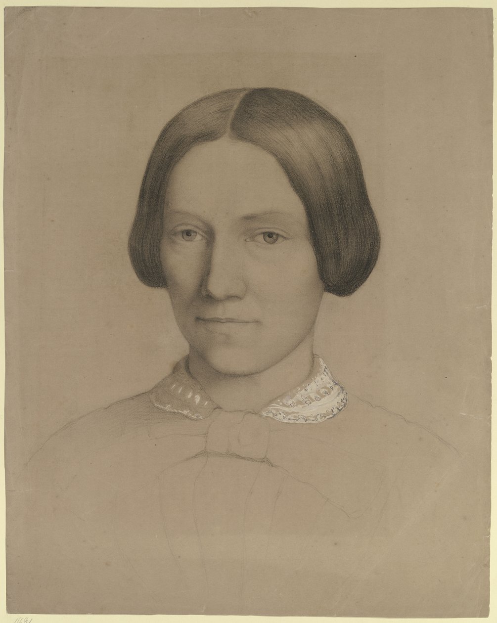 Retrato de Emilie Scholderer, mãe do artista, de frente de Otto Scholderer