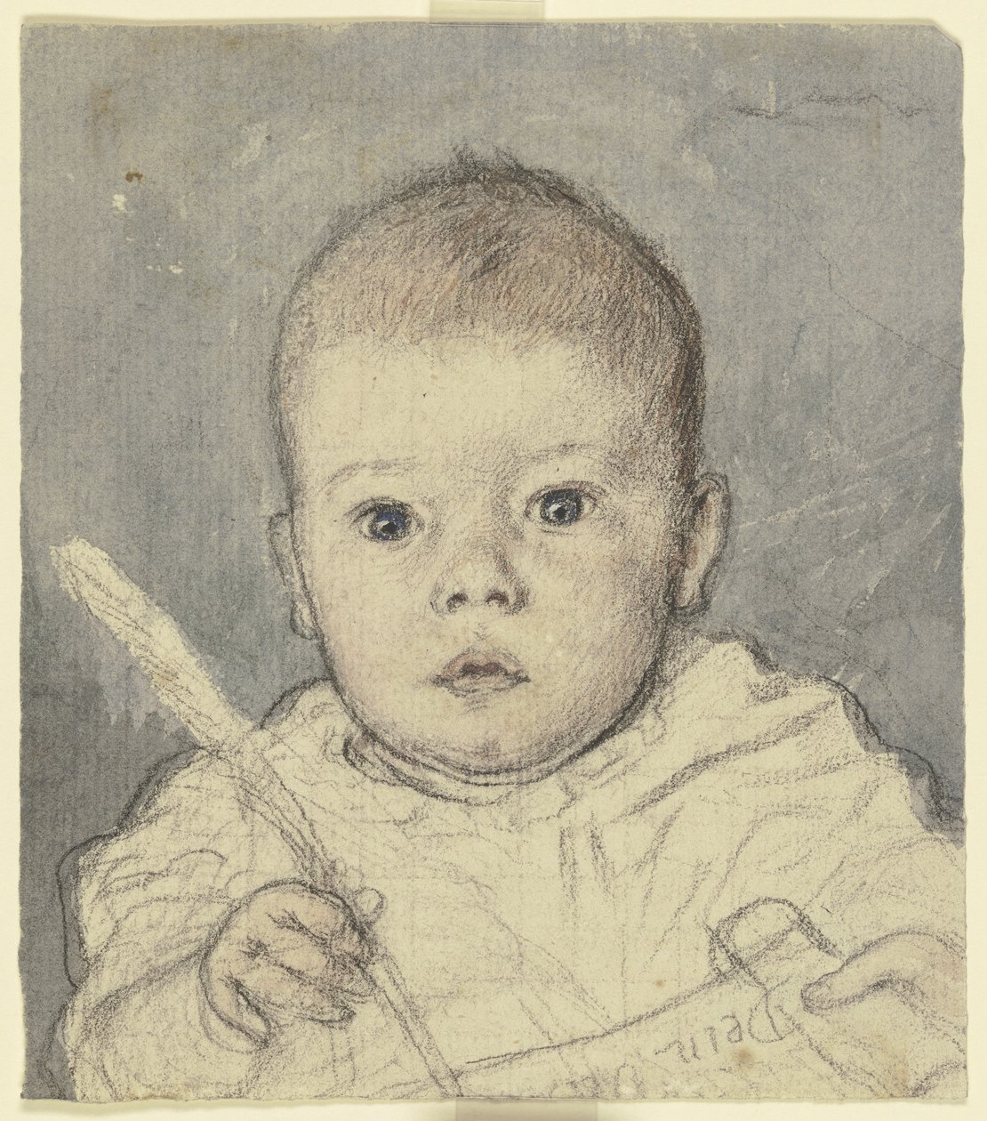 Retrato de Victor Scholderer em criança pequena de Otto Scholderer