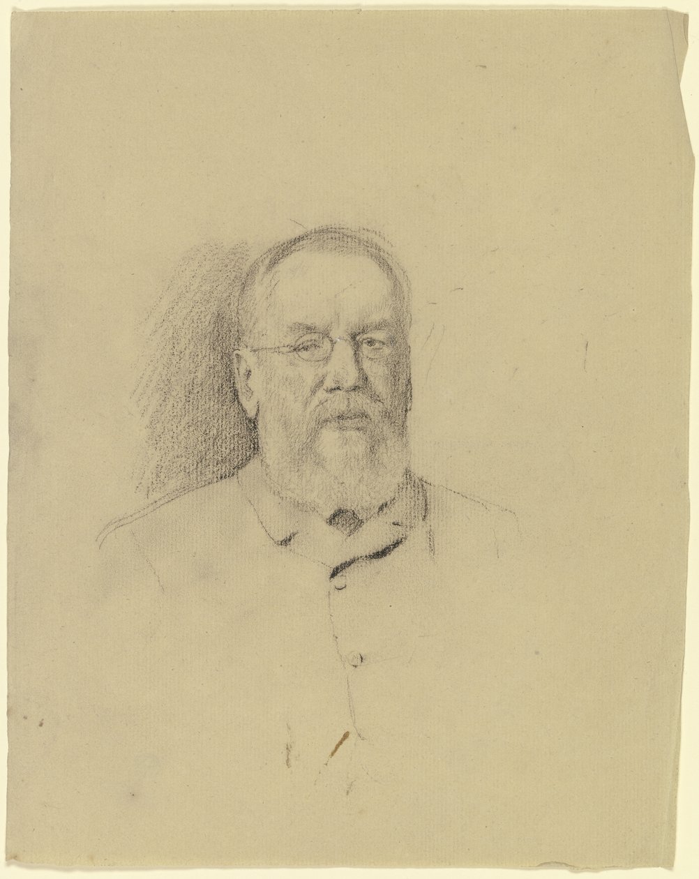 Retrato de um homem idoso com óculos de Otto Scholderer