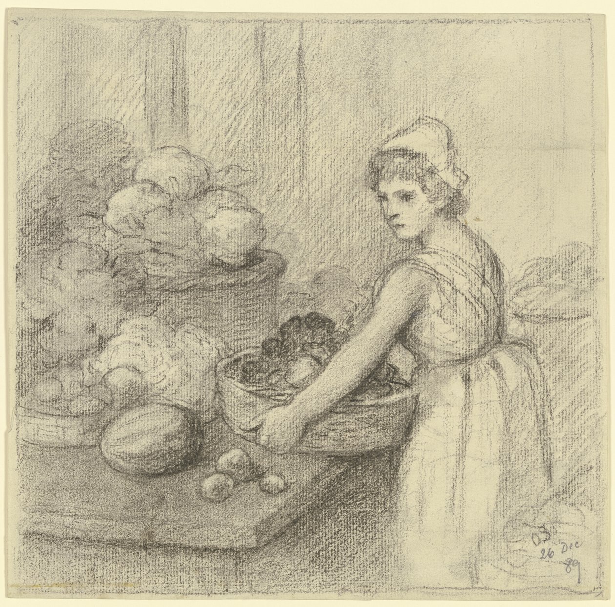Vendedor de legumes de Otto Scholderer