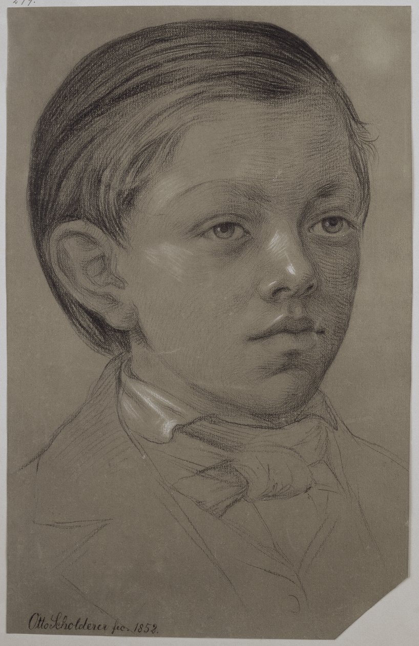 Retrato de infância de Wilhelm Amandus Beer de Otto Scholderer