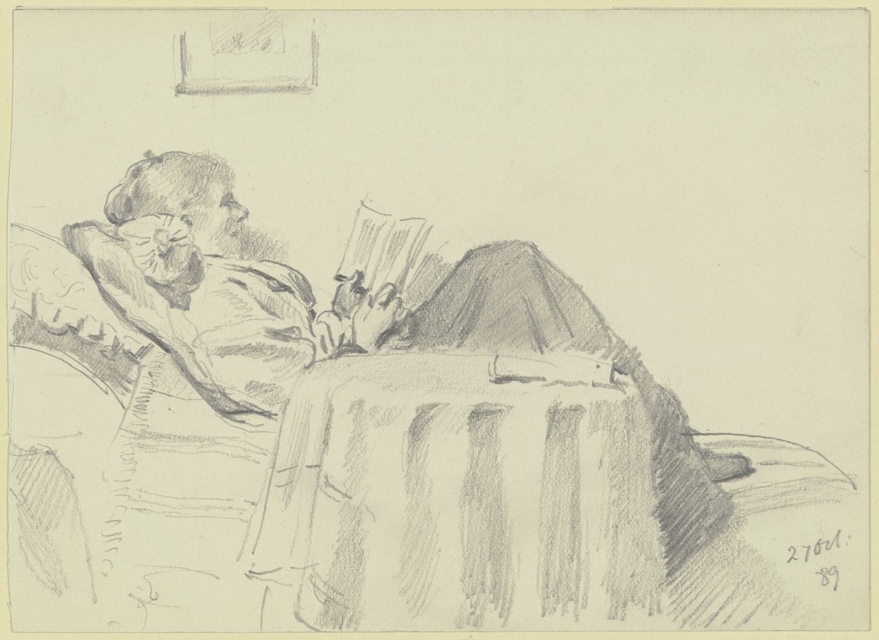 Luise Scholderer a ler de Otto Scholderer