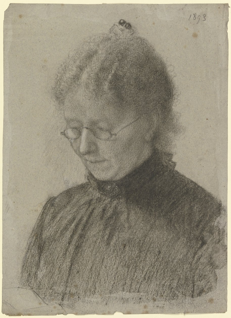 Luise Scholderer a ler de Otto Scholderer