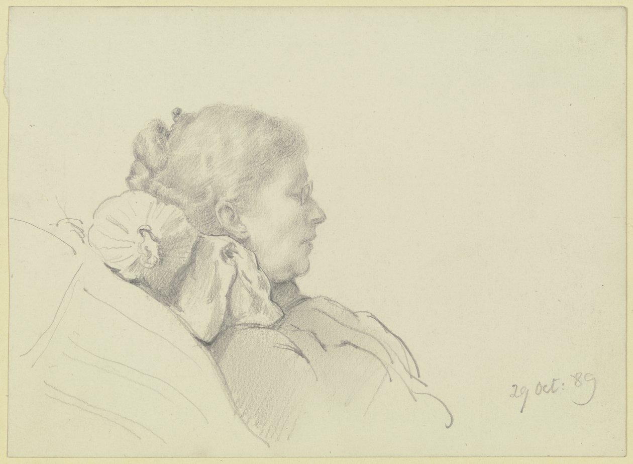 Luise Scholderer a ler de Otto Scholderer