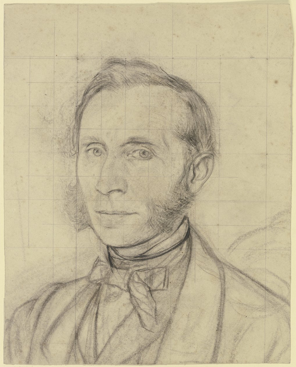 Retrato de um homem com patilhas de Otto Scholderer