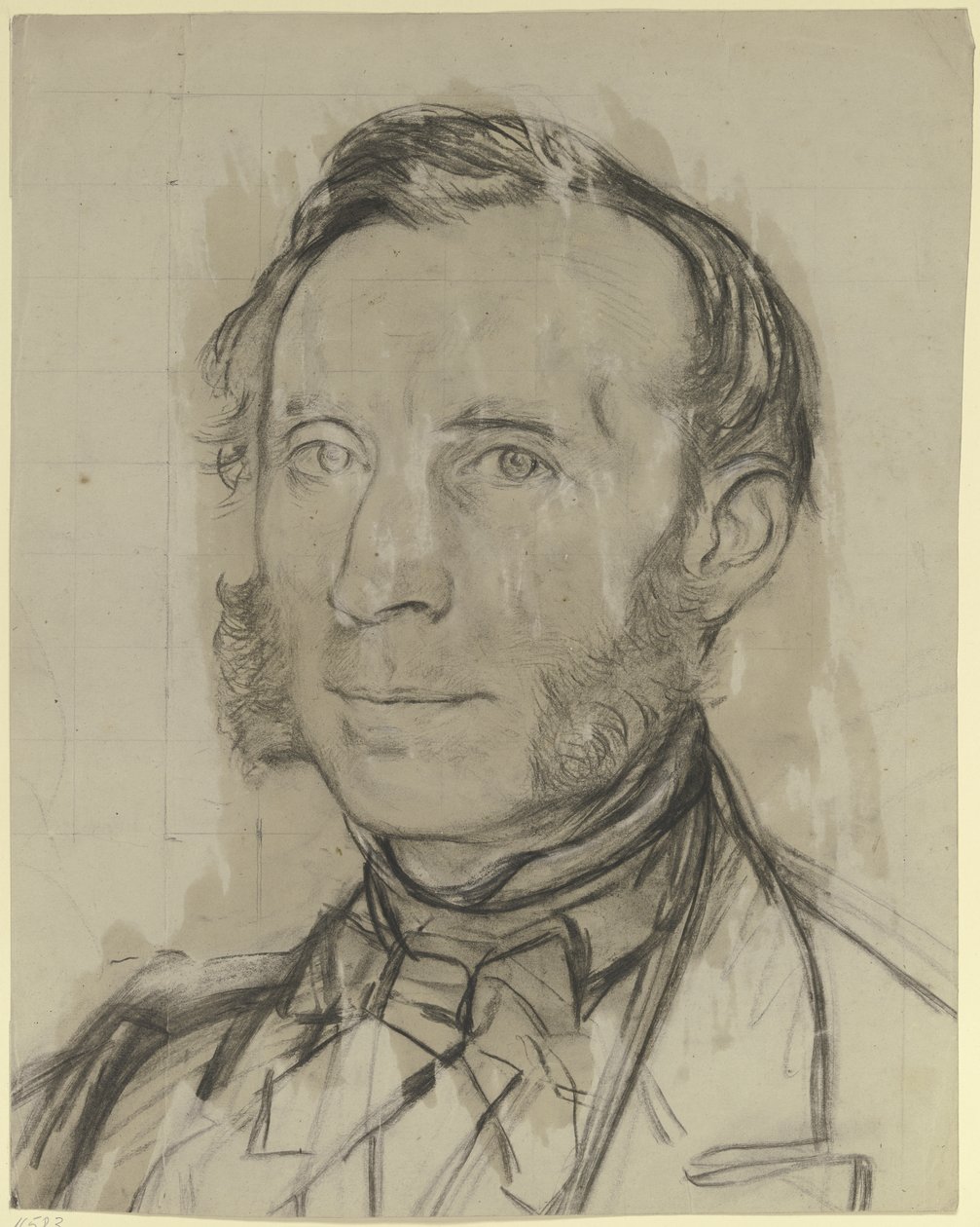 Retrato de um homem com patilhas de Otto Scholderer