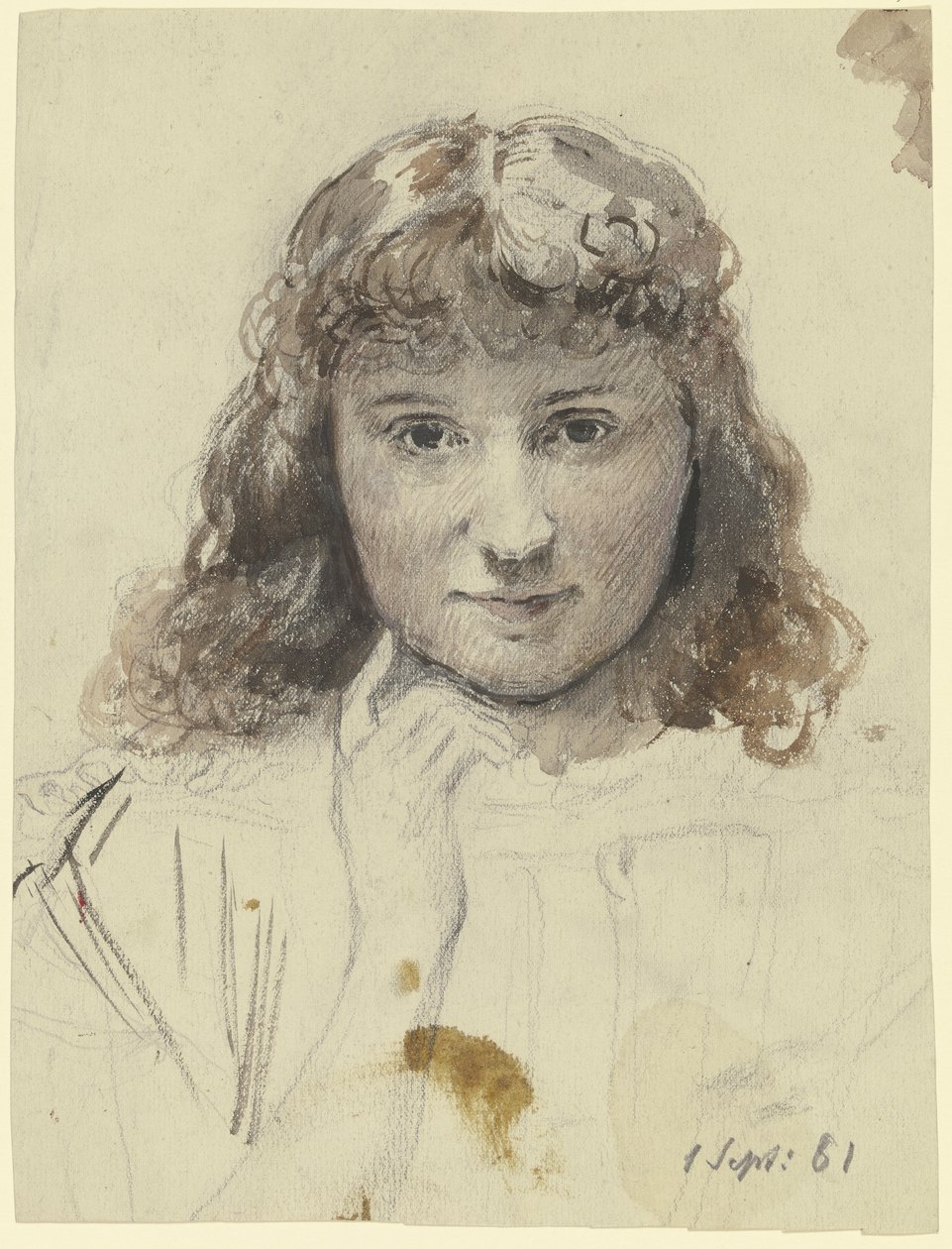 Retrato de uma menina de Otto Scholderer