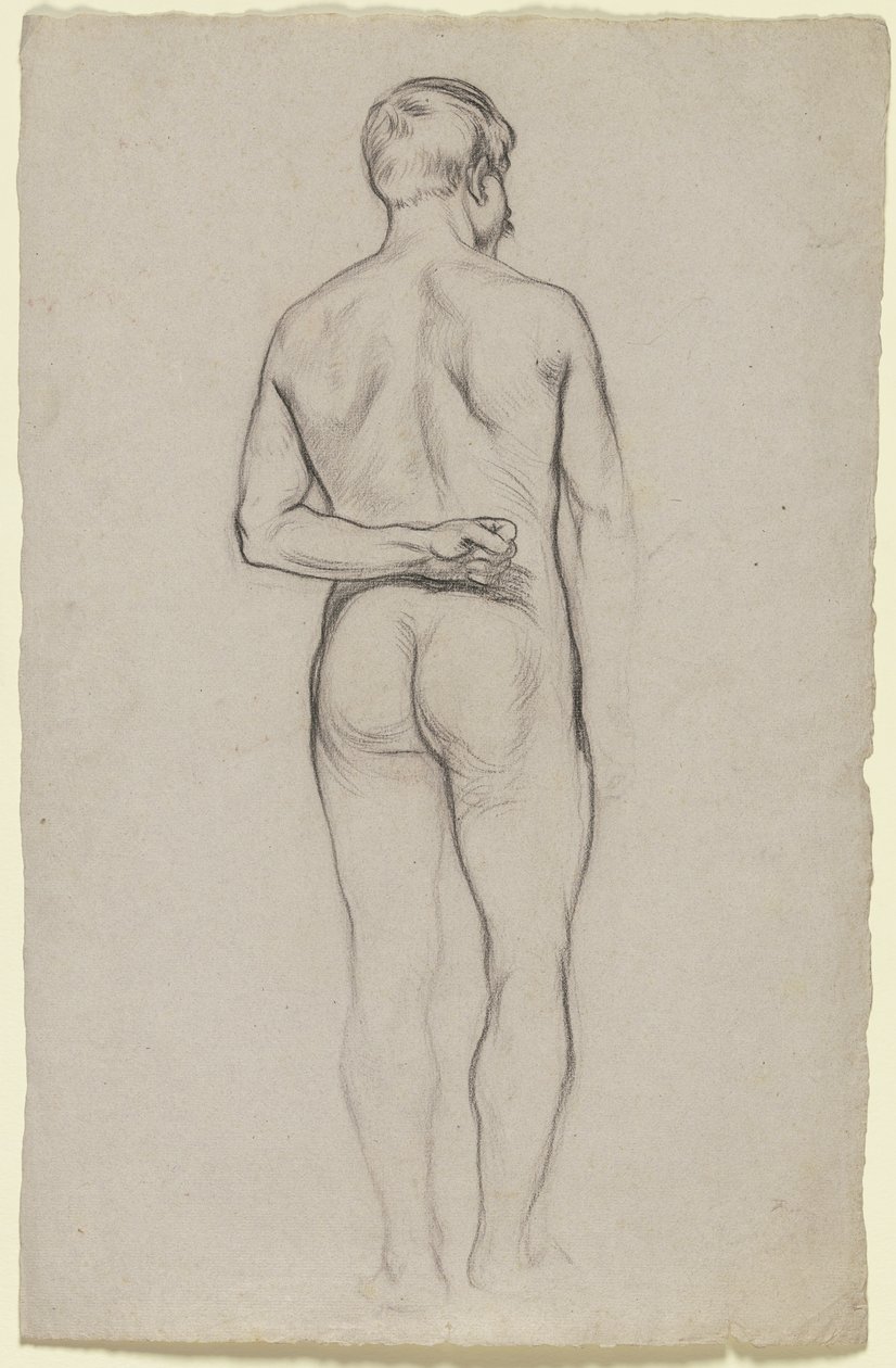 Nu masculino de pé, visto de costas de Otto Scholderer