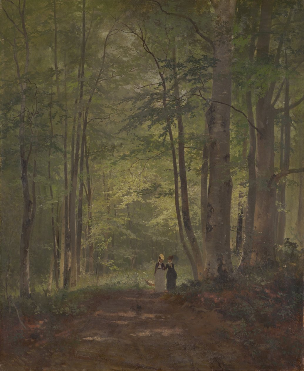 Waldinneres mit Staffage de Otto Seitz