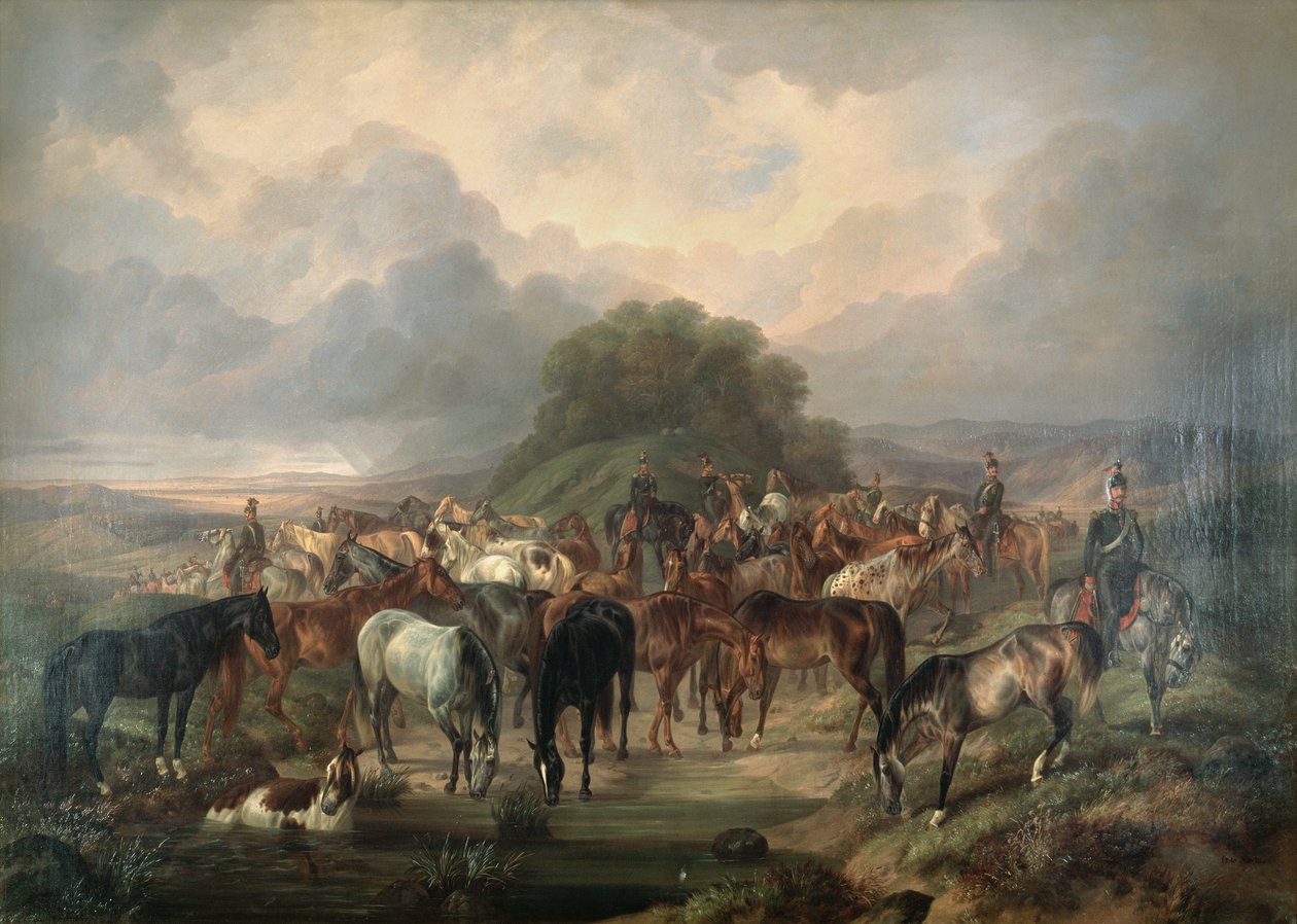 Transporte guiado por Uhlans de Otto Stotz
