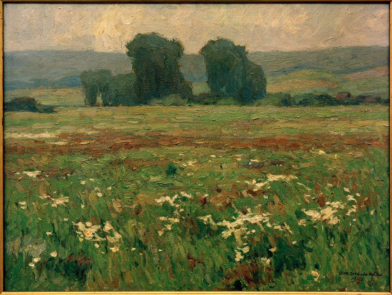 Choupos em Prado florescendo de Otto Ubbelohde