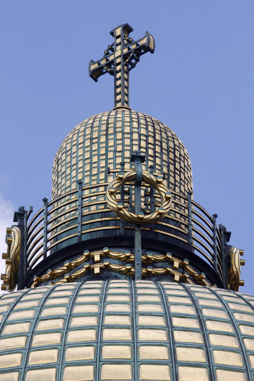 Am Steinhof (A igreja de São Leopoldo) - cúpula da igreja, Viena, Áustria (foto) de Otto Wagner