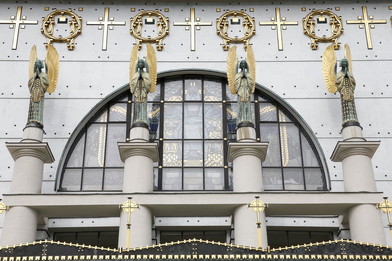 Igreja Am Steinhof (igreja Leopld) desenhada por Otto Wagner, Viena, Áustria (foto) de Otto Wagner