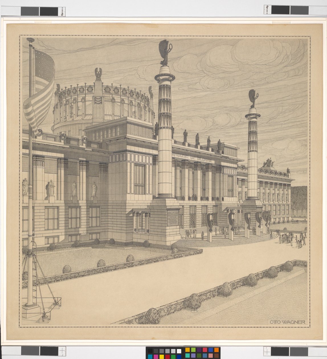 House of Glory (São Francisco ou Washington D.C.), perspetiva de Otto Wagner