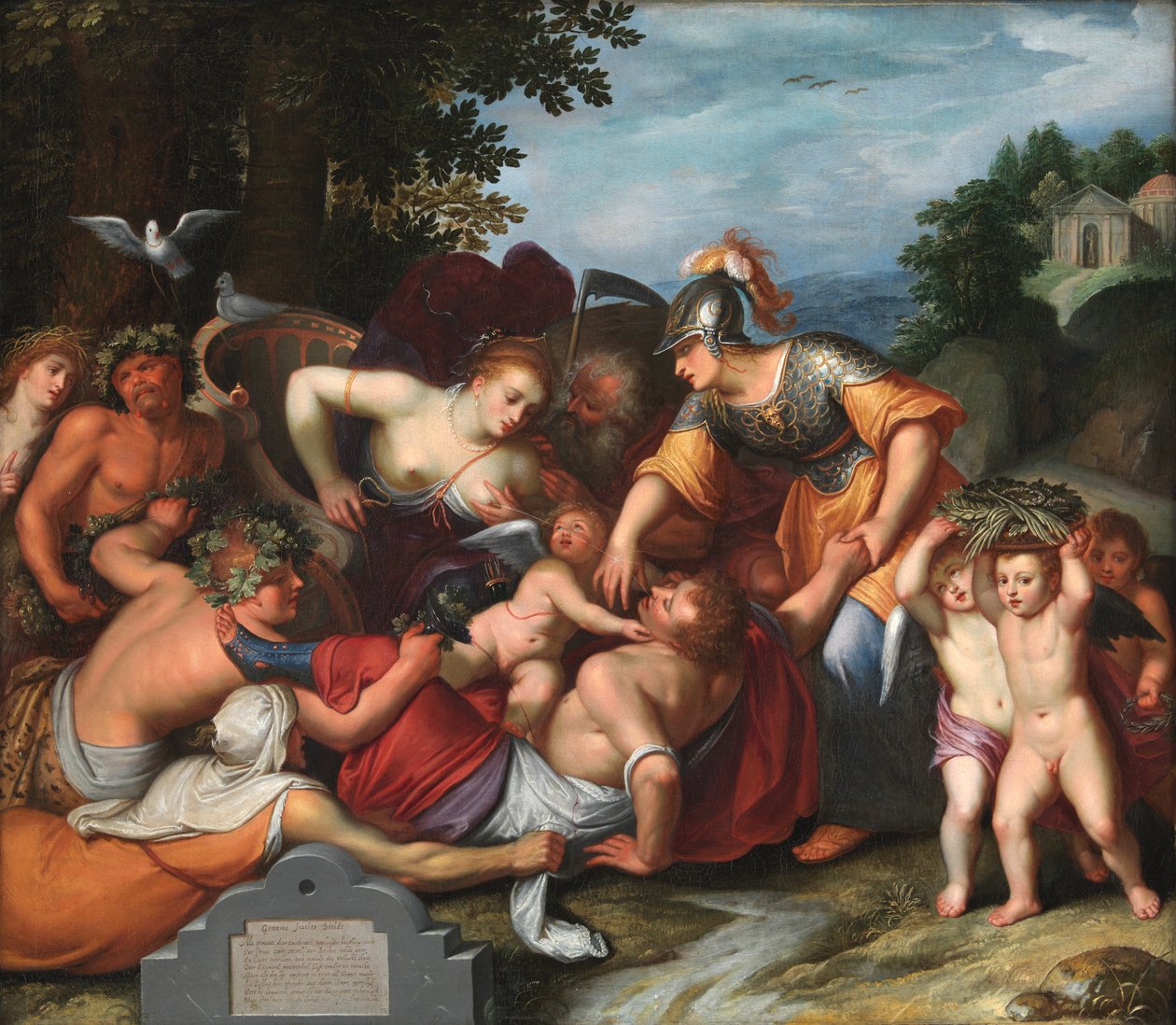 Gemeine Jeuchts Beeldt. Alegoria das tentações da juventude de Otto van Veen