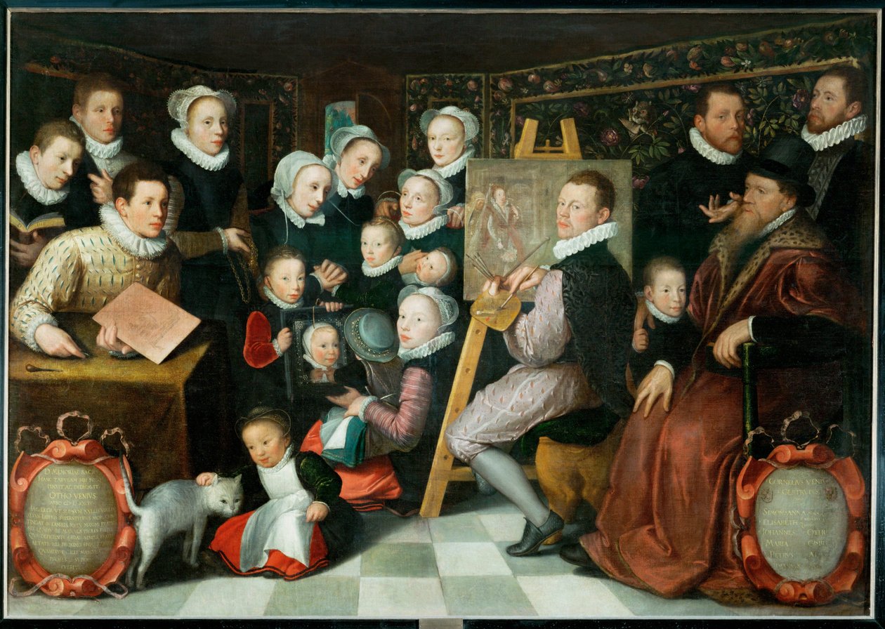 Otto Venius a pintar à volta da sua família ... de Otto van Veen