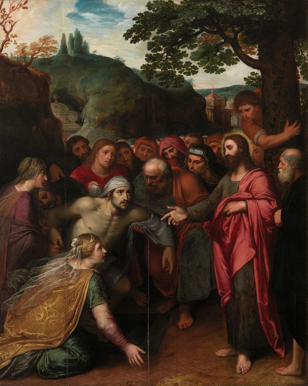 A Ascensão de Lázaro (óleo sobre painel) de Otto van Veen