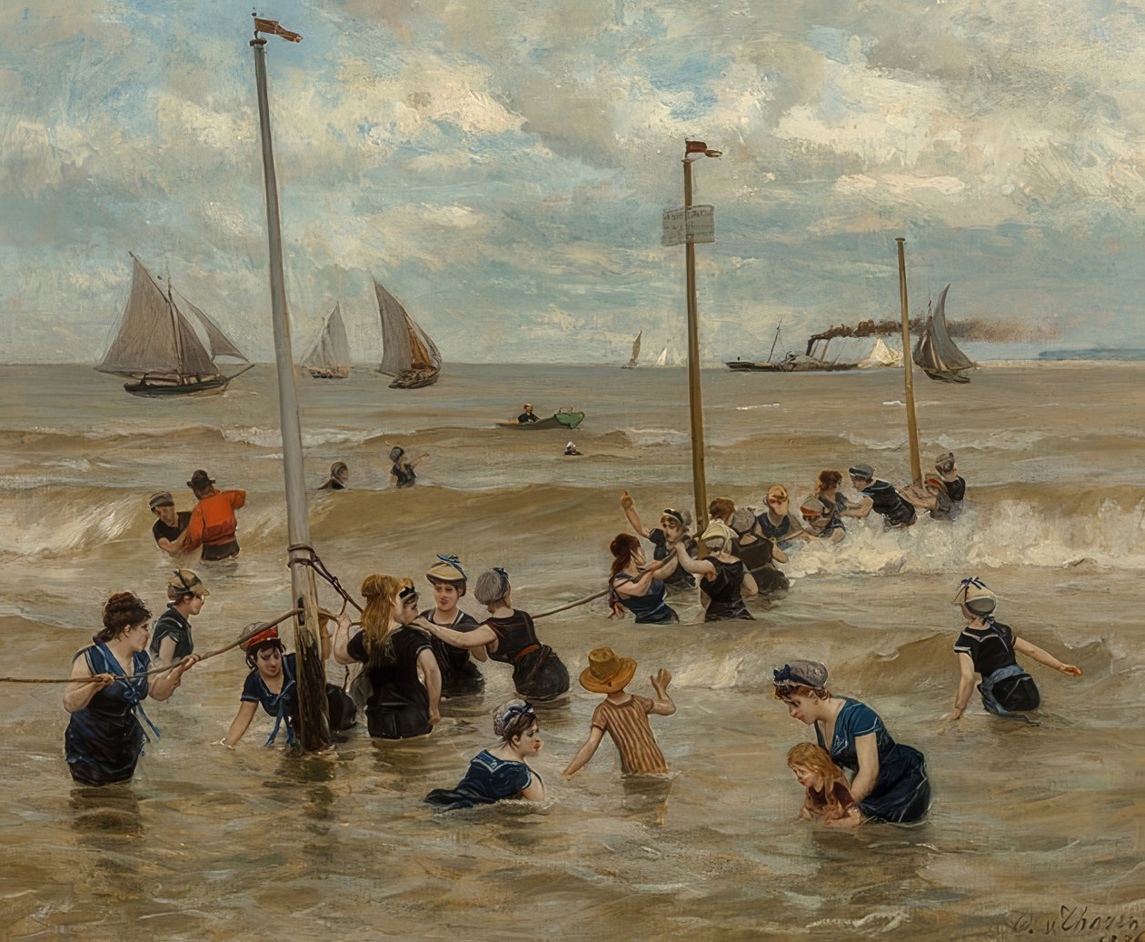 Banho no mar. 1876 de Otto von Thoren