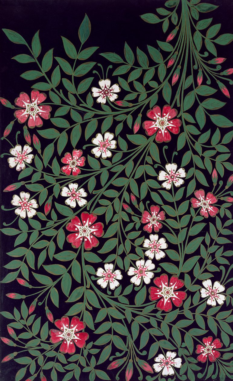 Design Floral por J. Owen, 1863 de Owen Jones