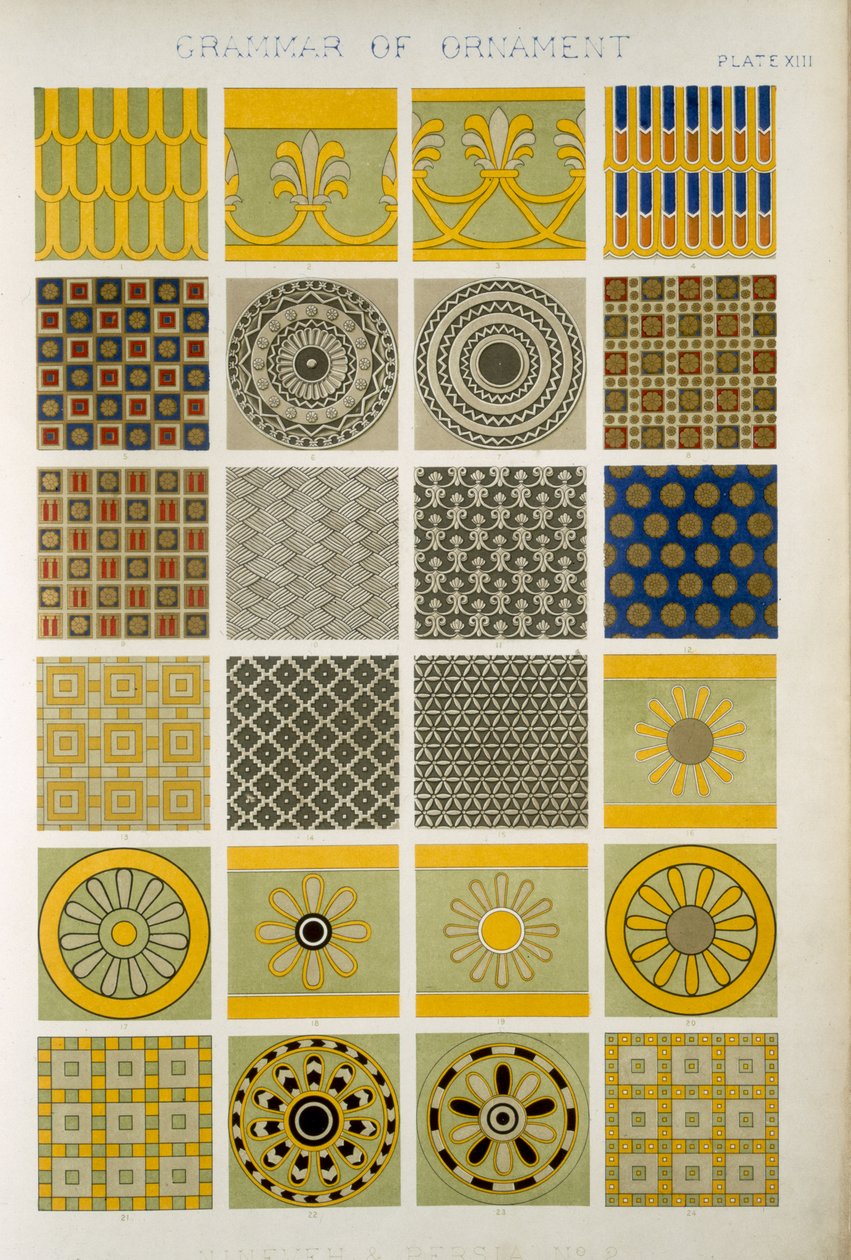 Ninevah e Persia No 2, de &39;The Grammar of Ornament&39; por Owen Jones (1809-68) de Owen Jones