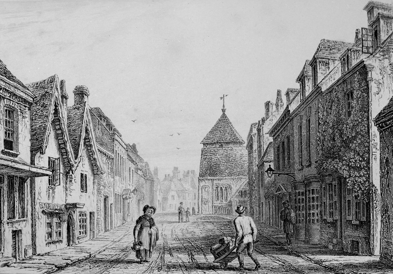 Cheesehill Street Winchester, c.1830 (gravura) de Owen Brown Carter