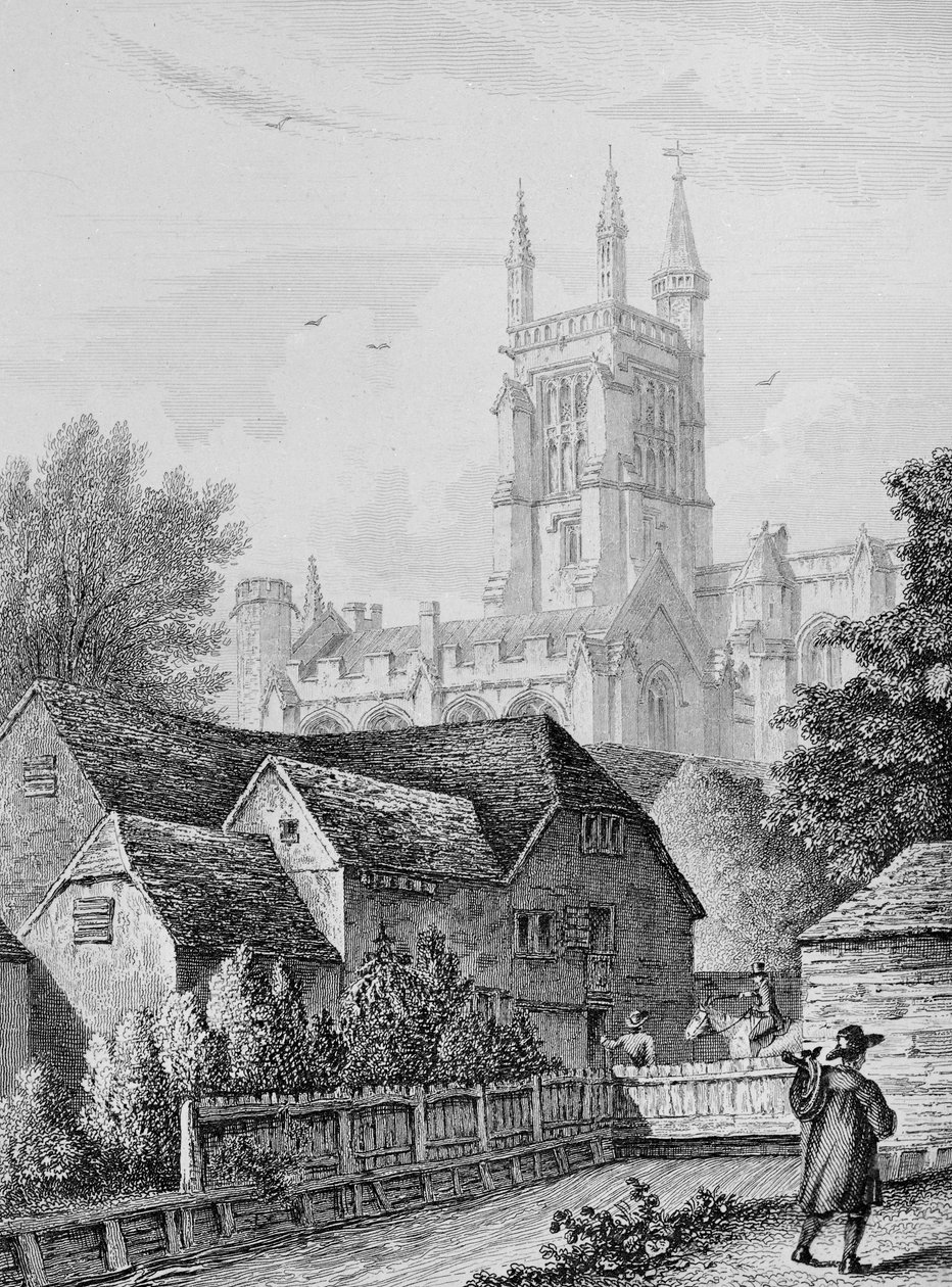 Torre da faculdade, biblioteca e moinho Winchester, c.1830 de Owen Brown Carter