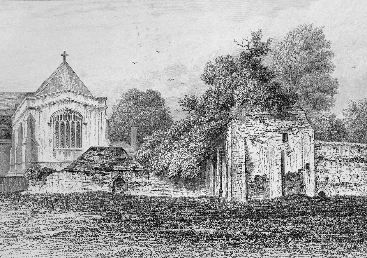 Castelo de Wolvesey em Winchester, c.1830 de Owen Brown Carter