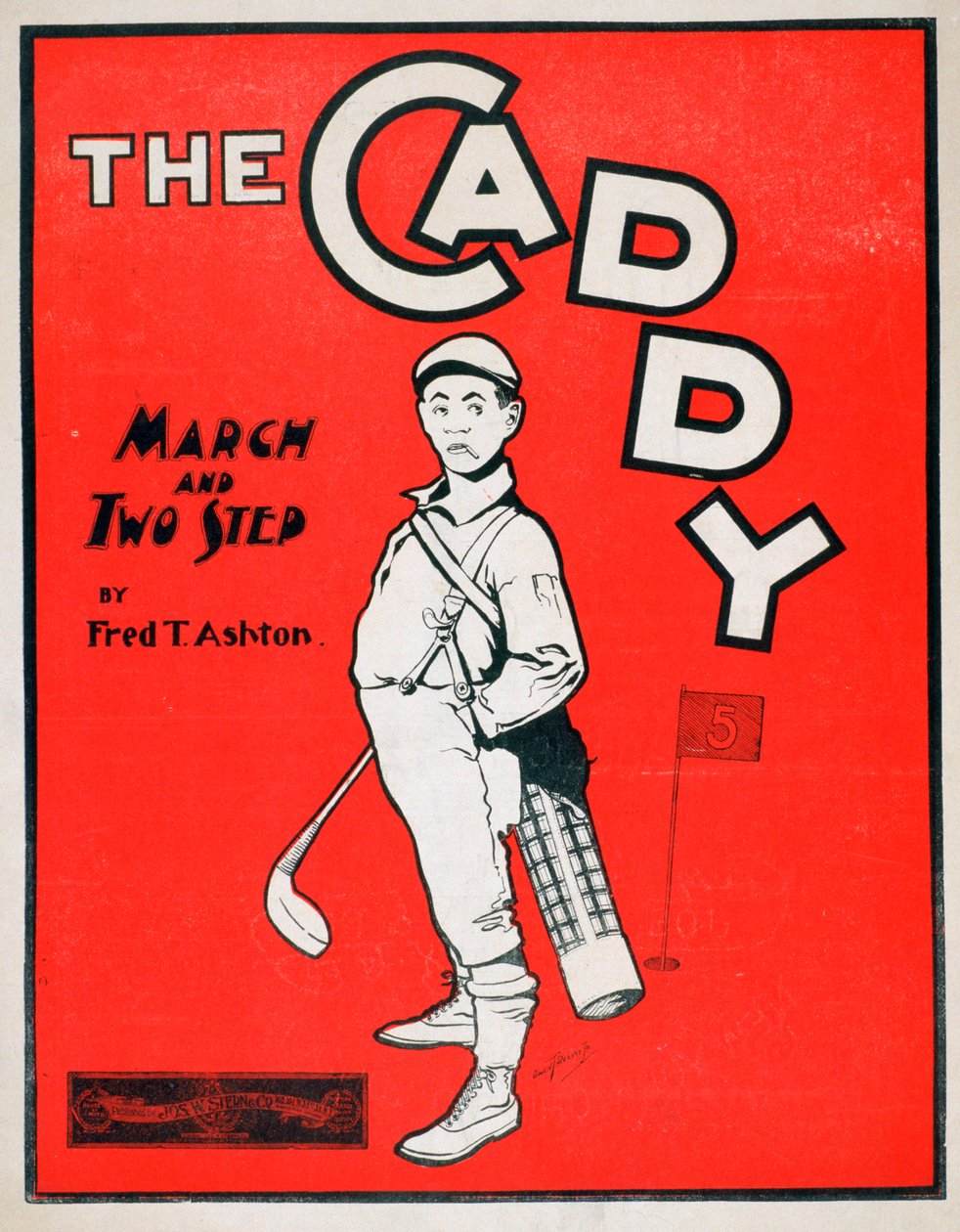 The Caddy, capa de partitura, 1900 de Owen T Reeves