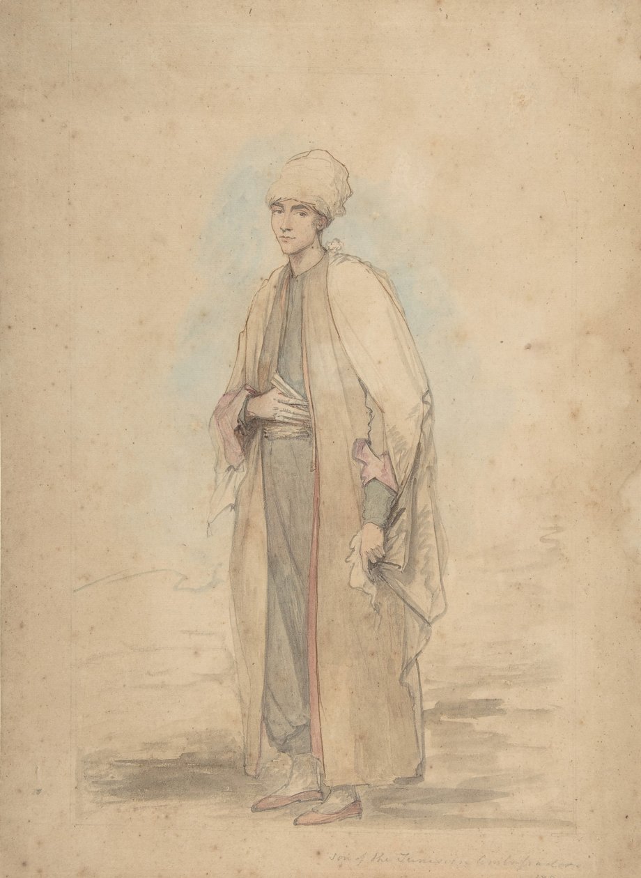 Filho do embaixador da Tunísia, 1780. de Ozias Humphry