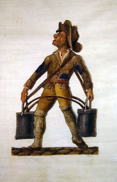 O portador de água (guache) de P. A. and J.B. Lesueur