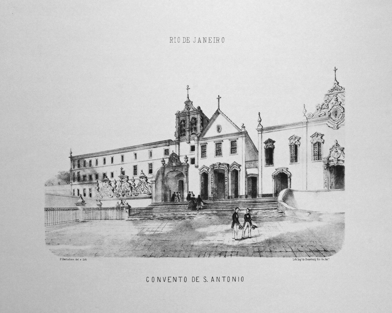 Convento de Santo Antônio do Largo da Carioca no Rio de Janeiro de P. G. Bertichem
