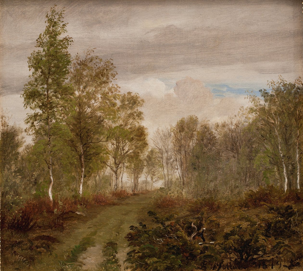 Bétulas em Læsø depois da chuva de P.C. Skovgaard