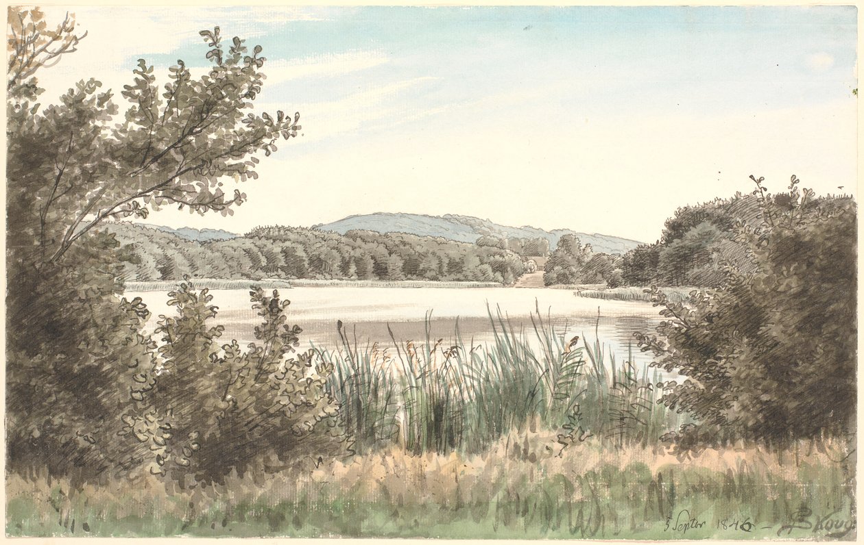 Hundesøen em Møen. de P.C. Skovgaard