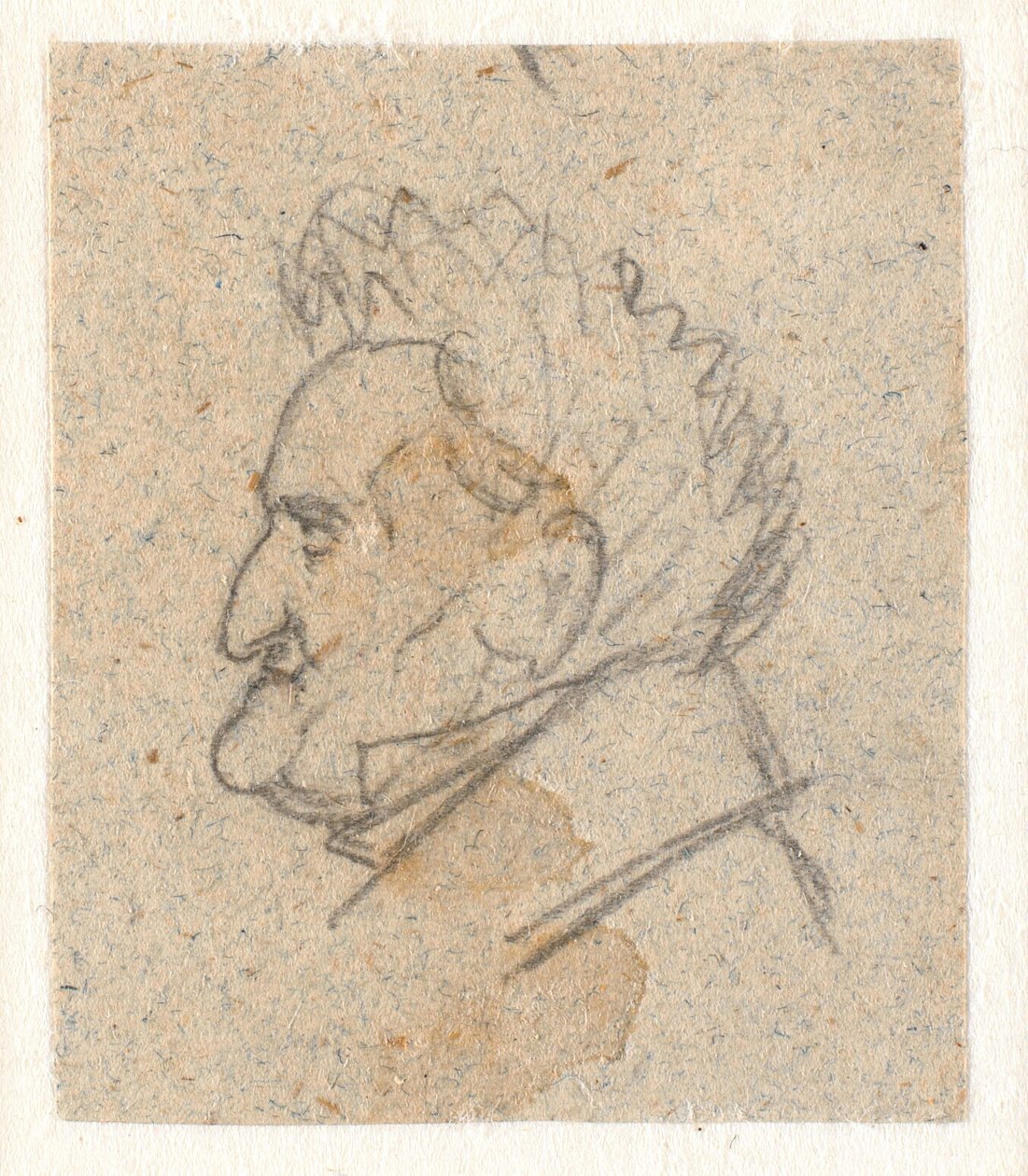 Retrato de perfil do pintor de flores C.D. Fritzsch. de P.C. Skovgaard