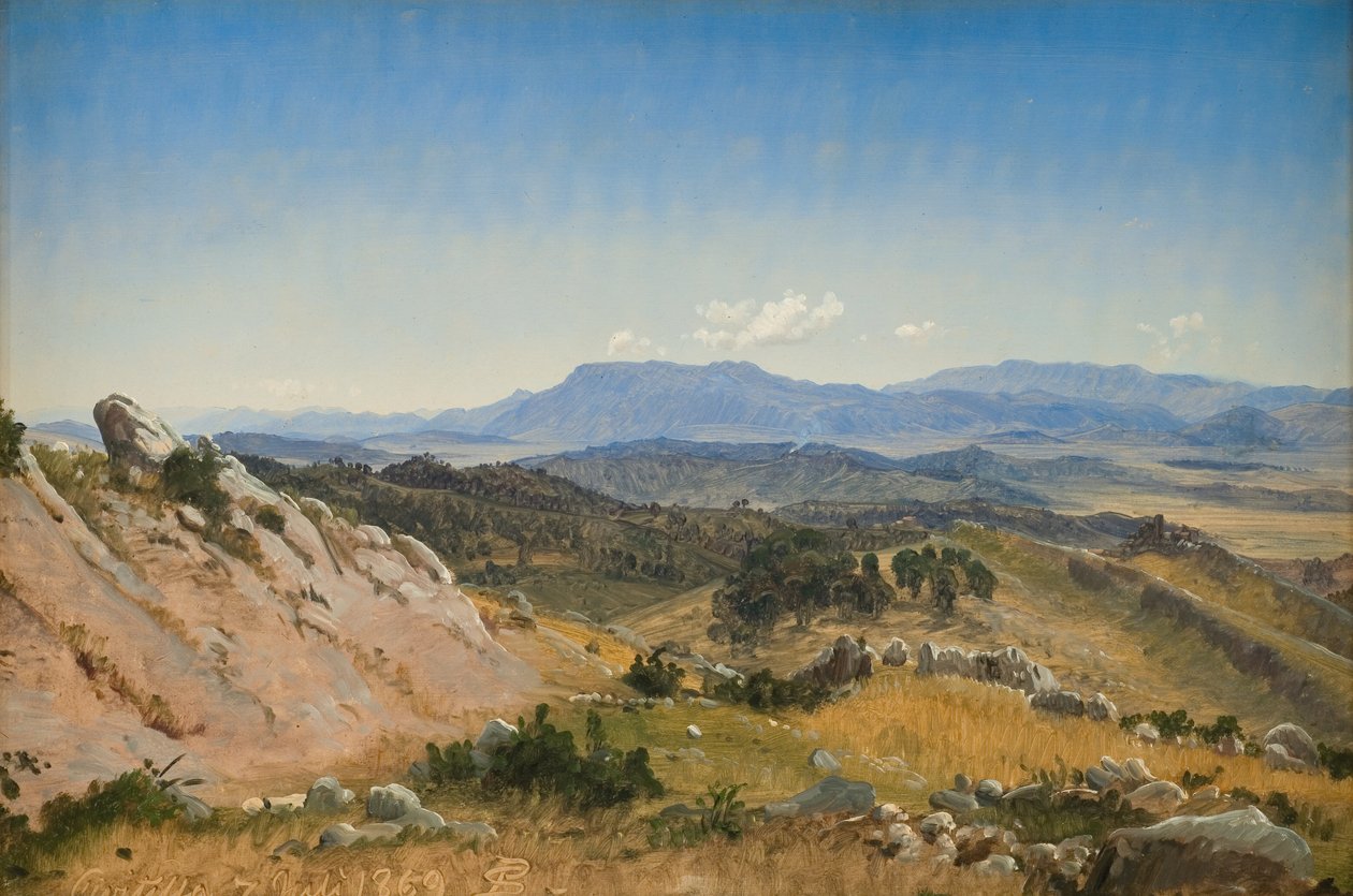 Rocky Hills perto de Civitella de P.C. Skovgaard