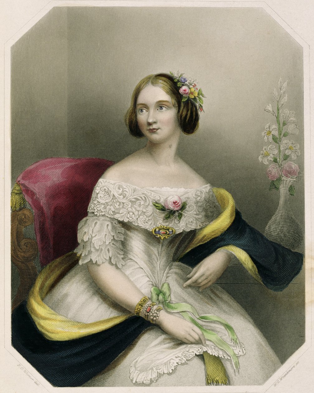 Jenny Lind (1820-70), gravada por WC Wrankmore de P.O. Wagner