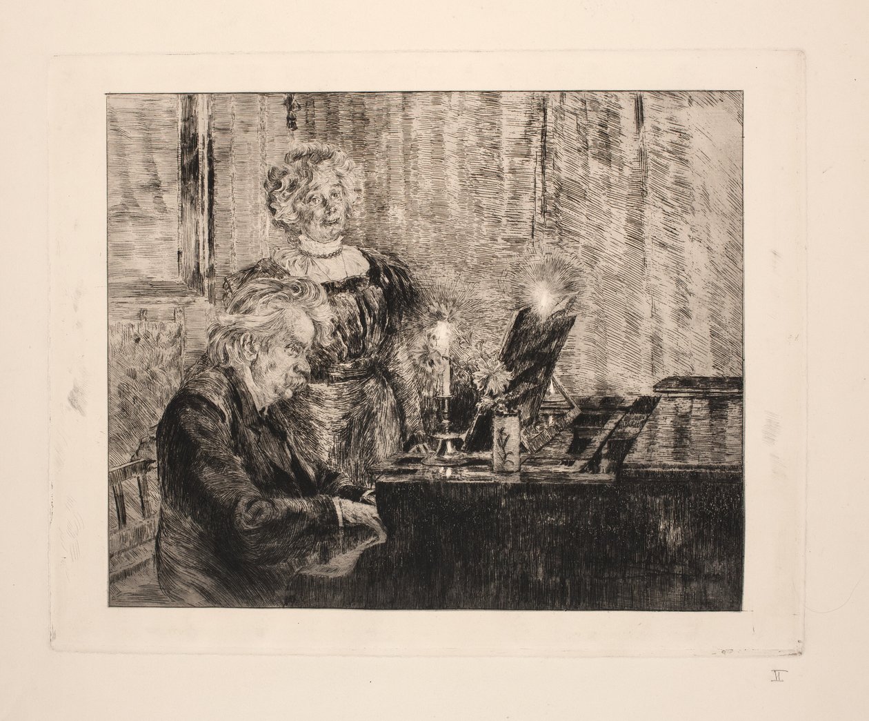 Edvard e Nina Grieg ao piano de Peder Severin Krøyer