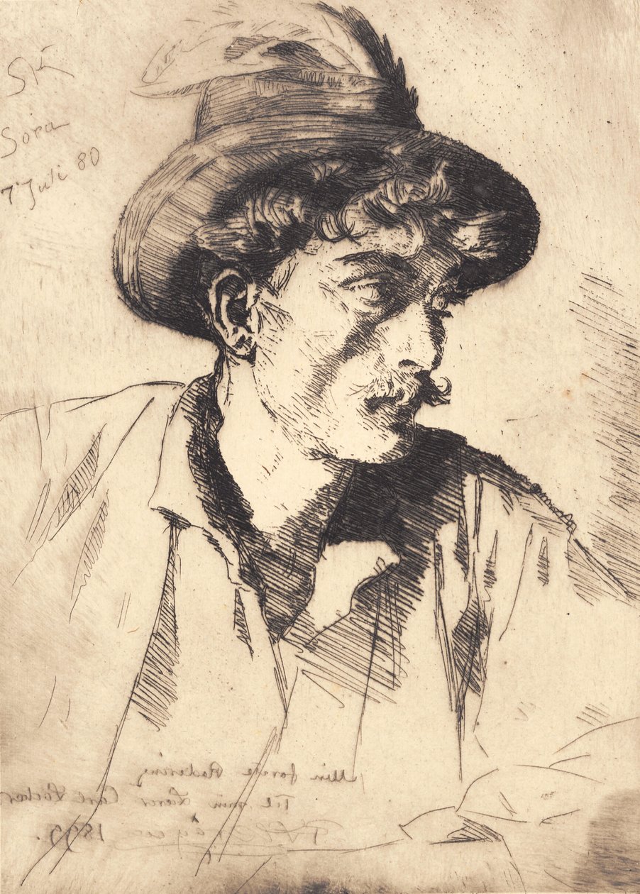 Trabalhador agrícola italiano. Sora de Peder Severin Krøyer