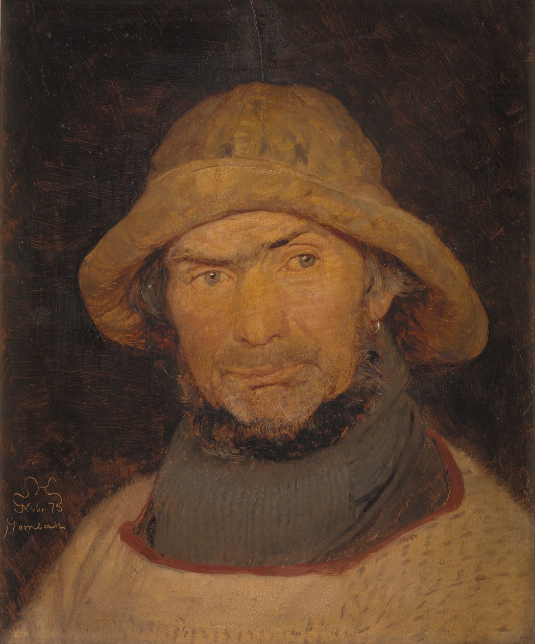 Retrato de um pescador de Hornbæk de Peder Severin Krøyer