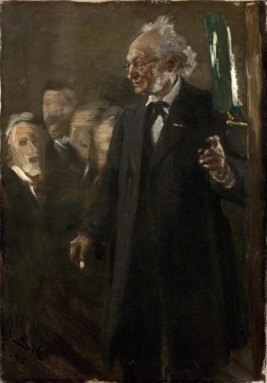 Professor de zoologia, Japetus Steenstrup dá palestra de Peder Severin Krøyer