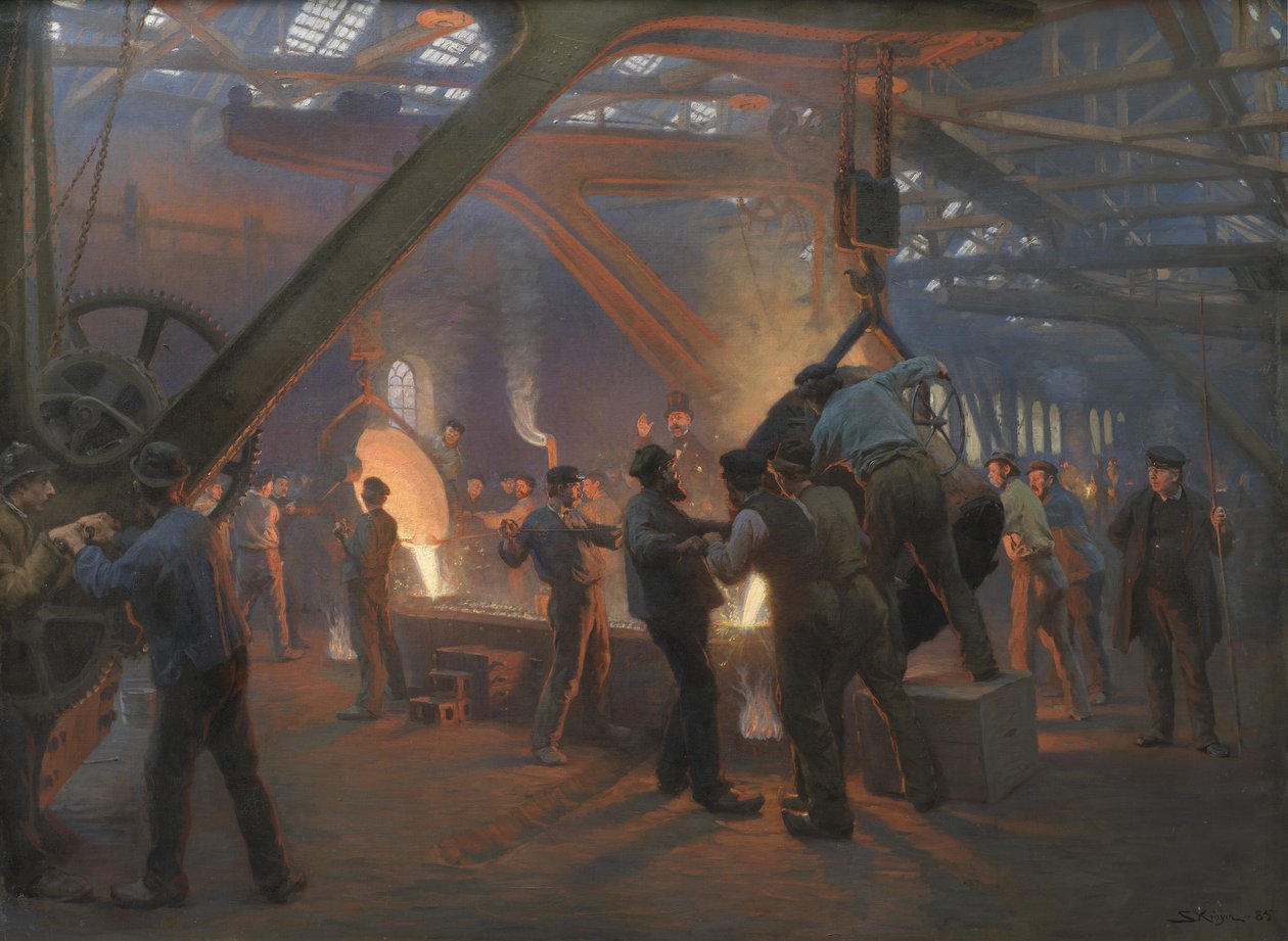 A Fundição de Ferro, Burmeister e Wain de Peder Severin Krøyer