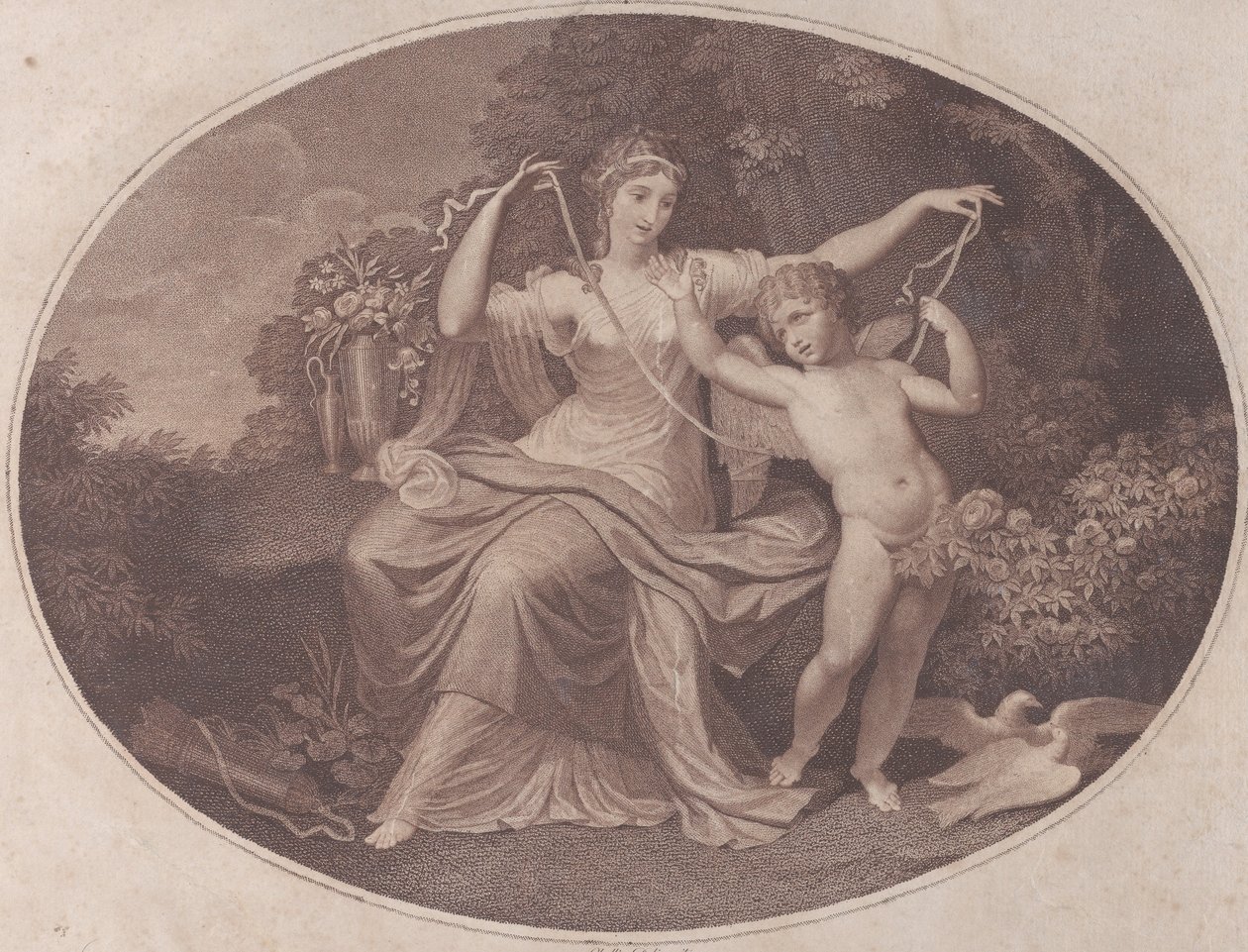 Suavidade ligando as Asas do Cupido, provavelmente do século XVIII. de P. J. Chaillou
