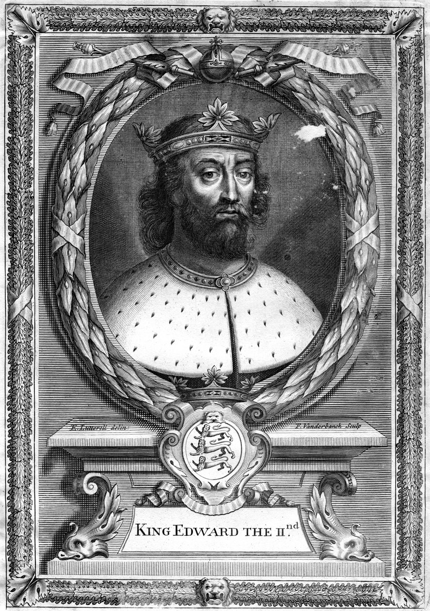 Rei Eduardo II da Inglaterra, século XVII. de P. Vanderbanck