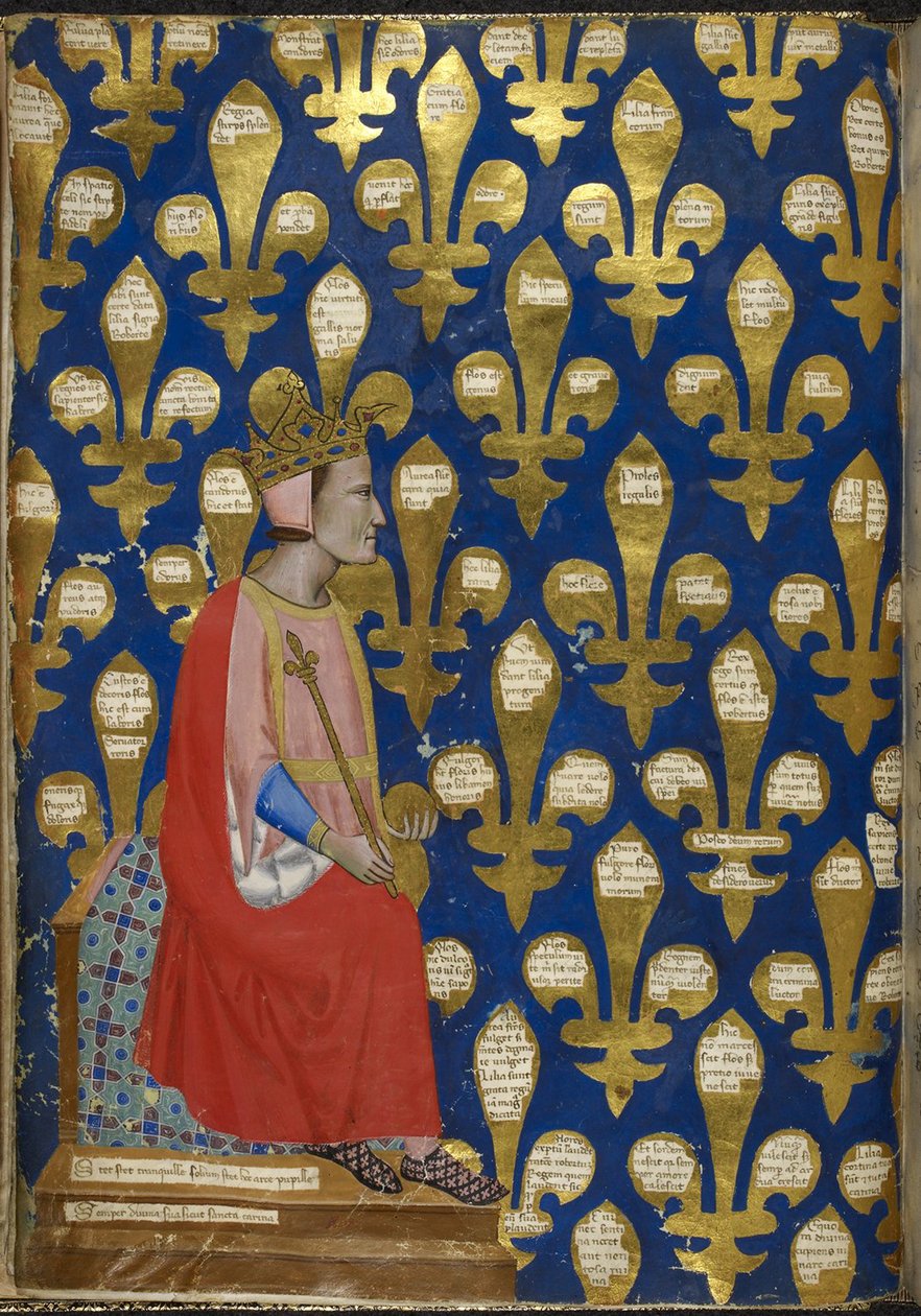 Robert de Anjou de Regia Carmina por Convenevole da Prato de Pacino di Buonaguida