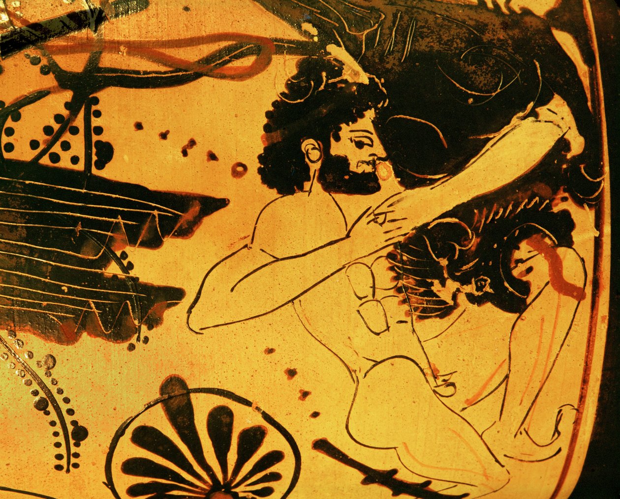 Heracles mata o leão ... de Painter Diosphos