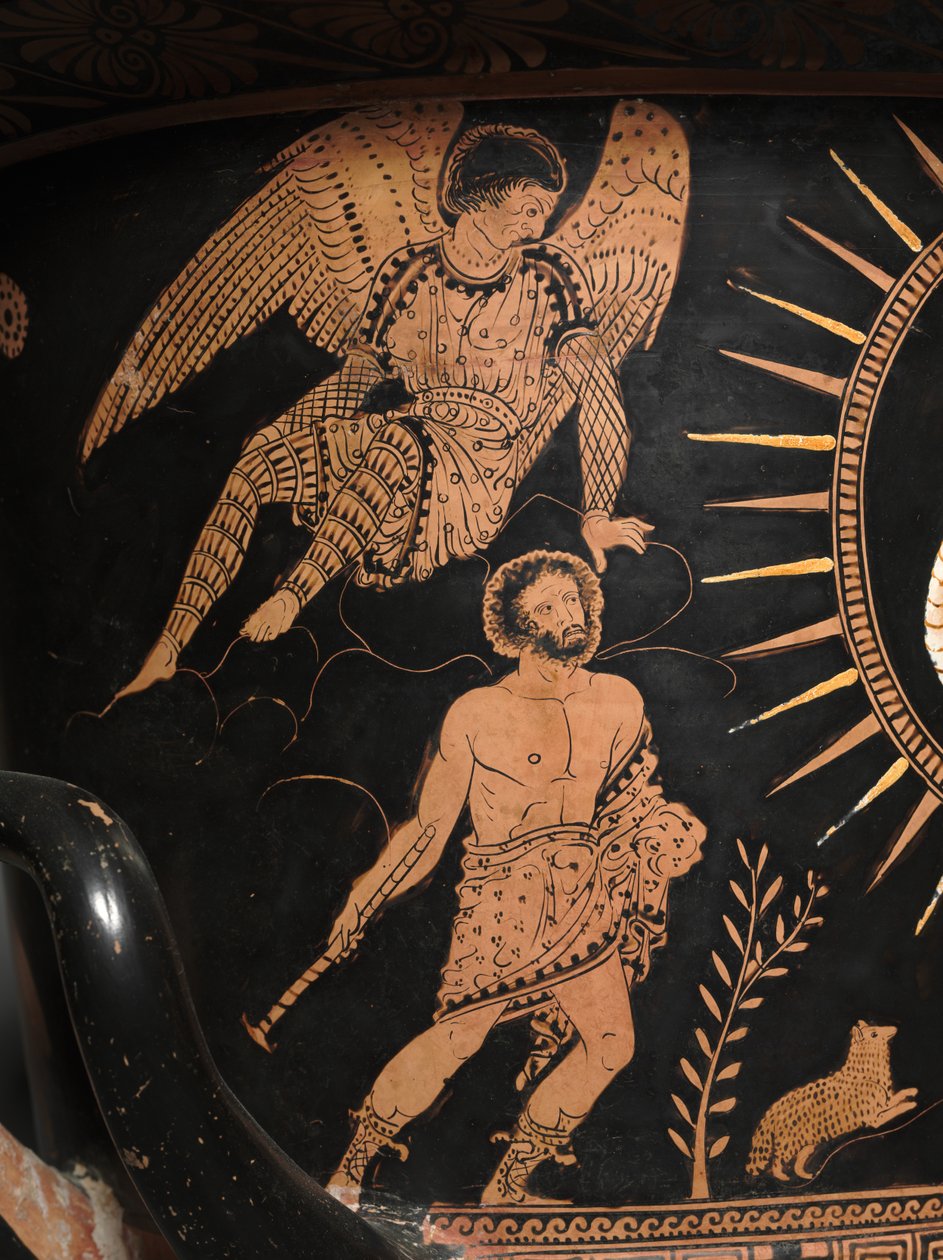 Lucanian Calyx-Krater, c.400 aC (louça de barro) de Painter Policoro