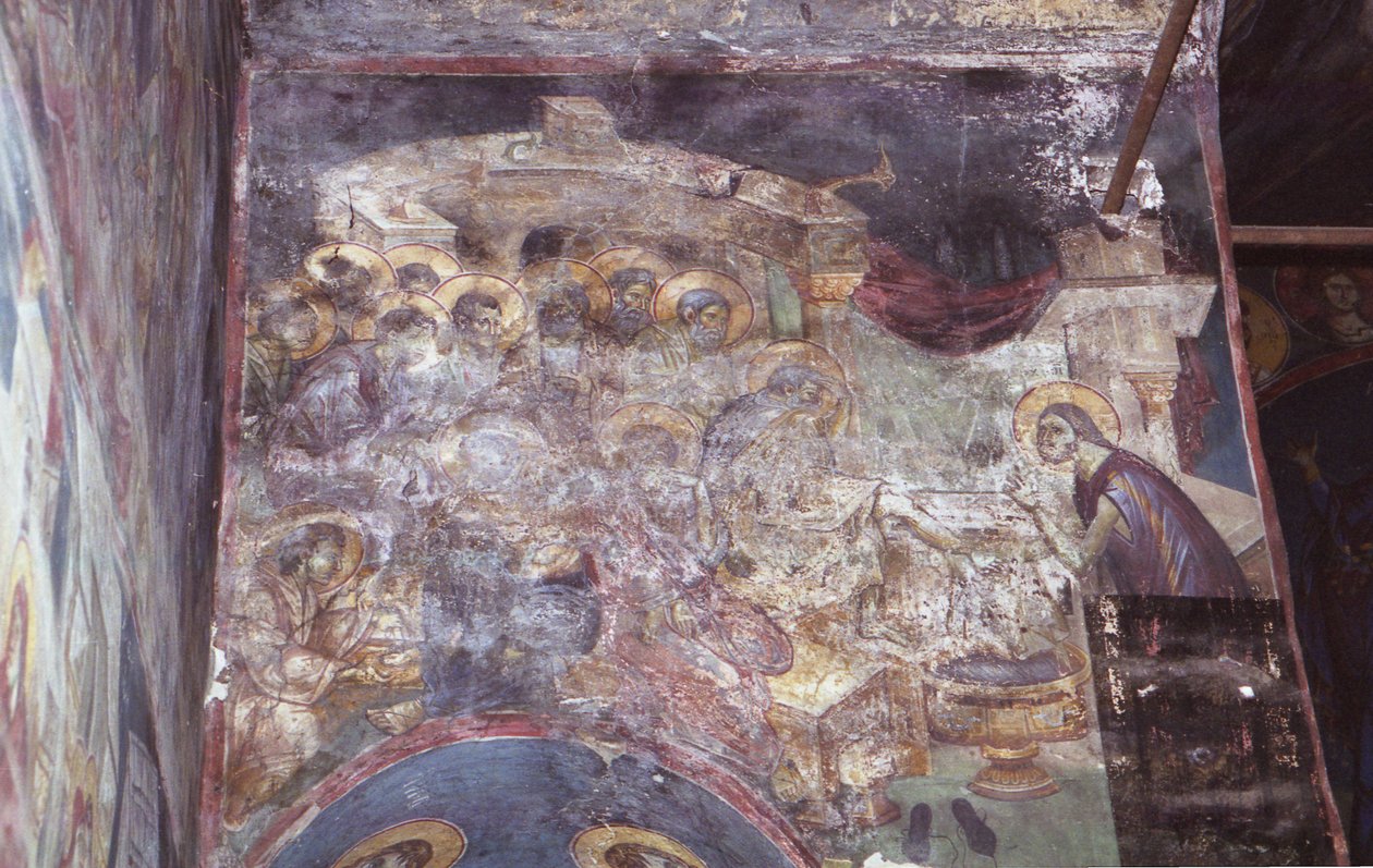 Frescos na Igreja dos Theotokos Peribleptos de Painters Michael Ephtichius