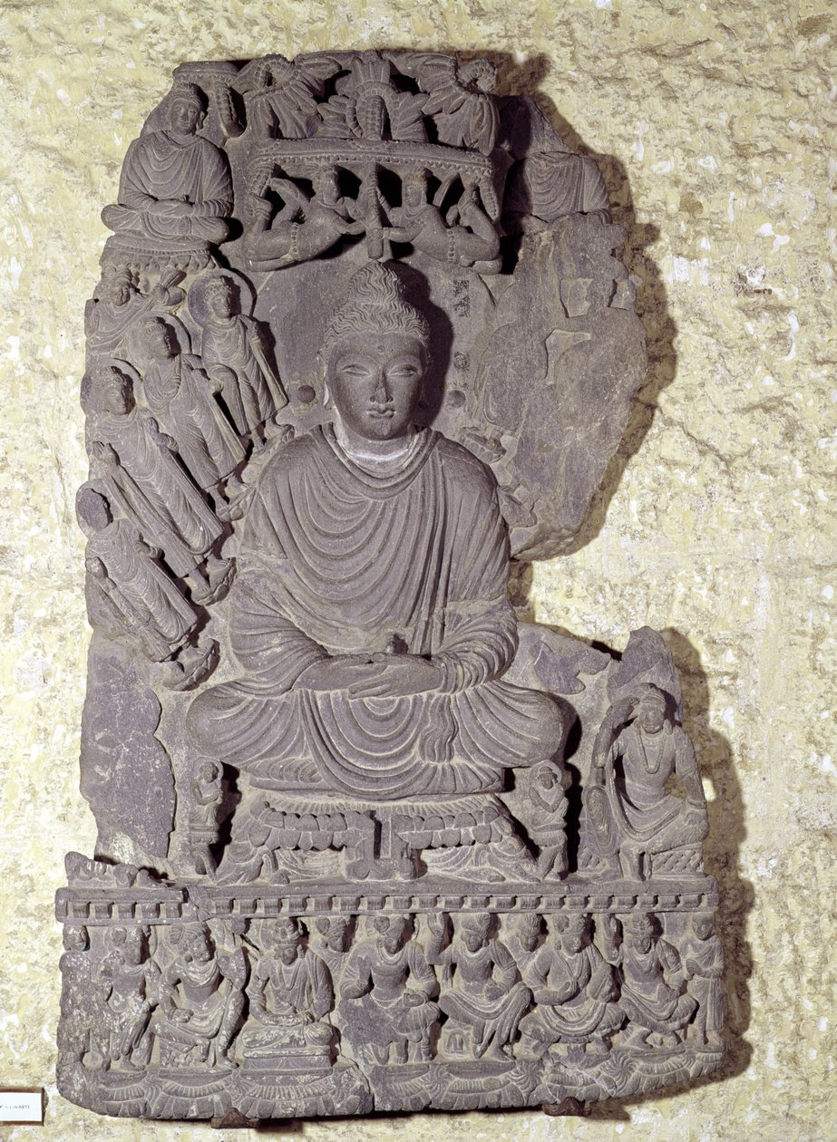 Buda sentado em meditação, 1º a 4º século de Pakistani School