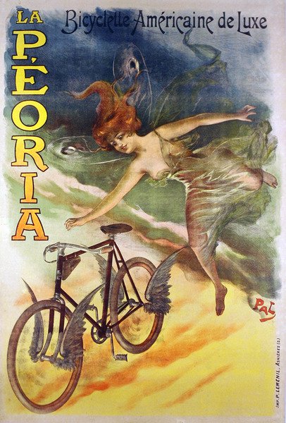 Cartaz publicitário Bicicletas La Peoria (cor litho) de Pal