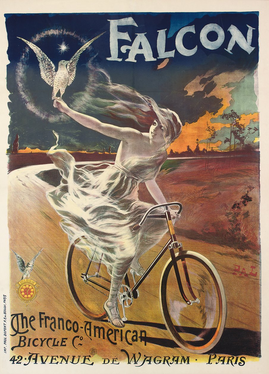 Cartaz publicitário bicicletas Falcon, c.1894 de Pal